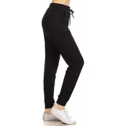 Printed Solid Activewear Jogger Track Cuff Sweatpants