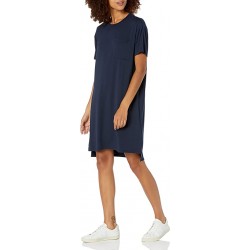 Jersey Oversized-Fit Short-Sleeve Pocket T-Shirt Dress 