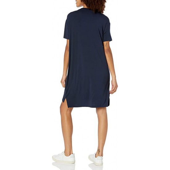 Jersey Oversized-Fit Short-Sleeve Pocket T-Shirt Dress 