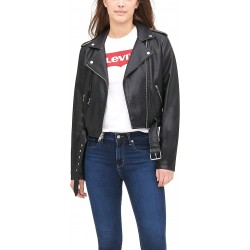 Levi's Women's Faux Leather Belted Motorcycle Jacket