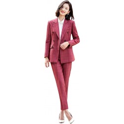 Womens Business Work Suit Set Blazer Pants