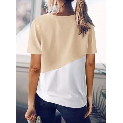 SHEWIN Womens Short Sleeve Crewneck Shirts Loose Casual Tee T-Shirt