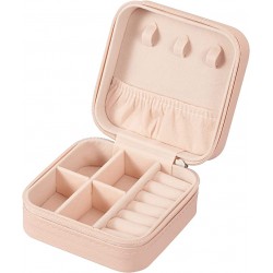 LETURE PU Leather Small Jewelry Box, Travel Portable Jewelry Case for Ring