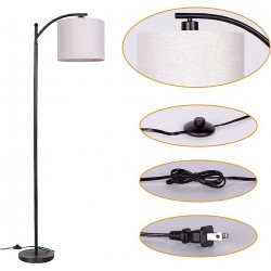 Modern Standing Floor Lamp with 3 Color Temperature for Bedroom