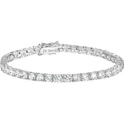 Sterling Silver Round Cut Cubic Zirconia Tennis Bracelet