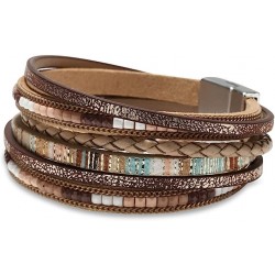 Fesciory Leather Wrap Bracelets