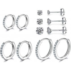 Silver Small Hoop Earrings 