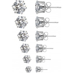 Clear Cubic Zirconia 316L Stainless Steel Earrings