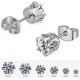 Clear Cubic Zirconia 316L Stainless Steel Earrings