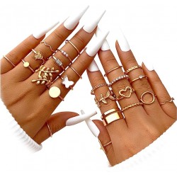 Snake Butterfly Signet Fashion Ring Pack Jewelry Gifts.