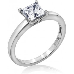 Princess-Cut Solitaire Ring made with Infinite Elements Cubic Zirconia