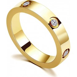 PDWZNBA Love Friendship Ring 18K Gold Silver