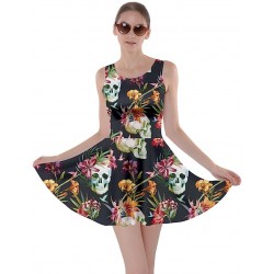 CowCow Womens Sugar Skull Flowers