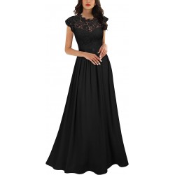 Miusol Women's Formal Floral Lace Evening Party Maxi Dress