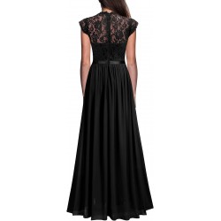 Miusol Women's Formal Floral Lace Evening Party Maxi Dress