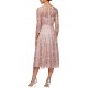 Alex Evenings Women's Tea Length Embroidered Dress